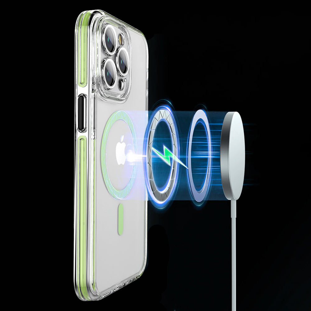 Clear Case for iPhone 12 Pro Max Compatible with MagSafe TPU+PC Phone Cover with Tempered Glass Film Clear Case for iPhone 12 Pro Max Compatible with MagSafe TPU+PC Phone Cover with Tempered Glass Film